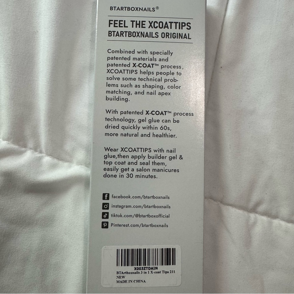 BTArtBox Nails X-Coat Tips Pink French Manicure Short Square - Picture 3 of 9